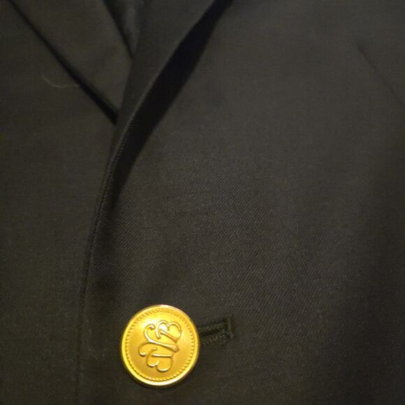 Brooks Brothers 1818 Madison X Loro Piana 40L Gold  Buttons Blazer Navy Blue - Picture 2 of 10